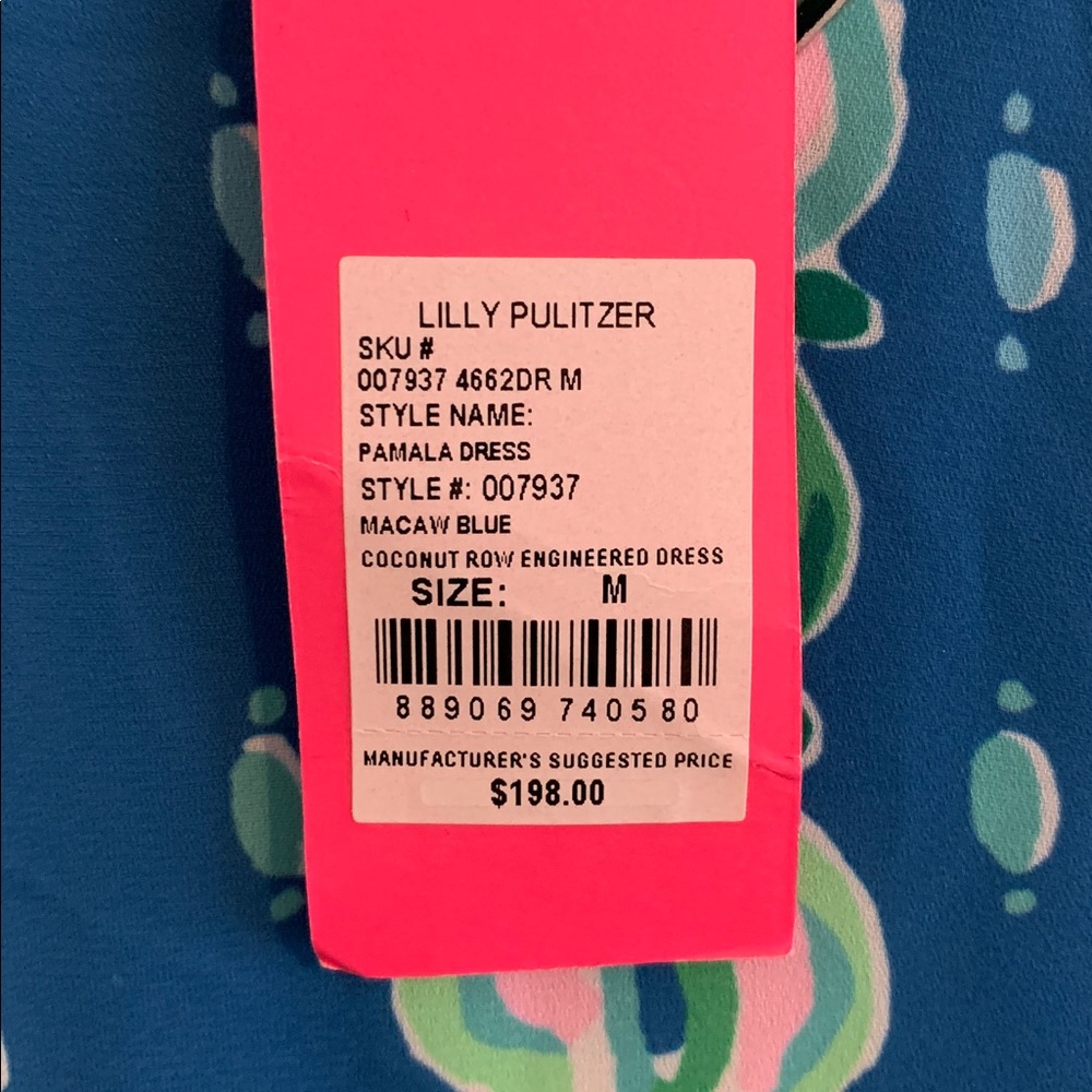 Lilly Pulitzer Blue and Green Tropical Dress - Picture 4 of 5